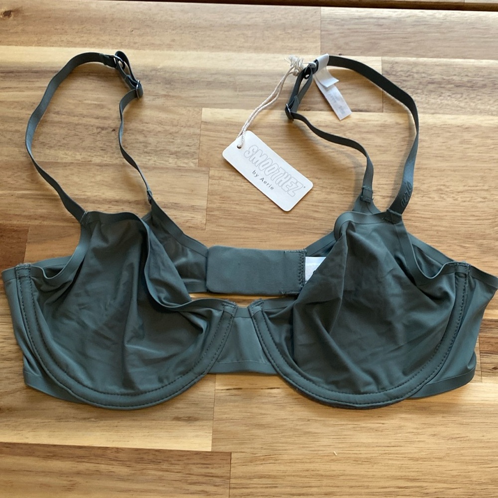 Aerie NWT Smoothez Green Full Coverage Bra Size 36B